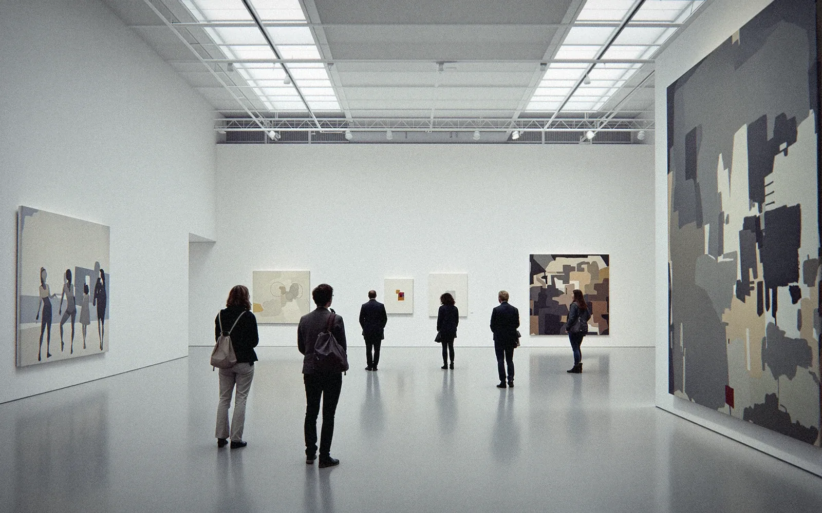 Biennale Młodej Sztuki — zwiedzający galerię