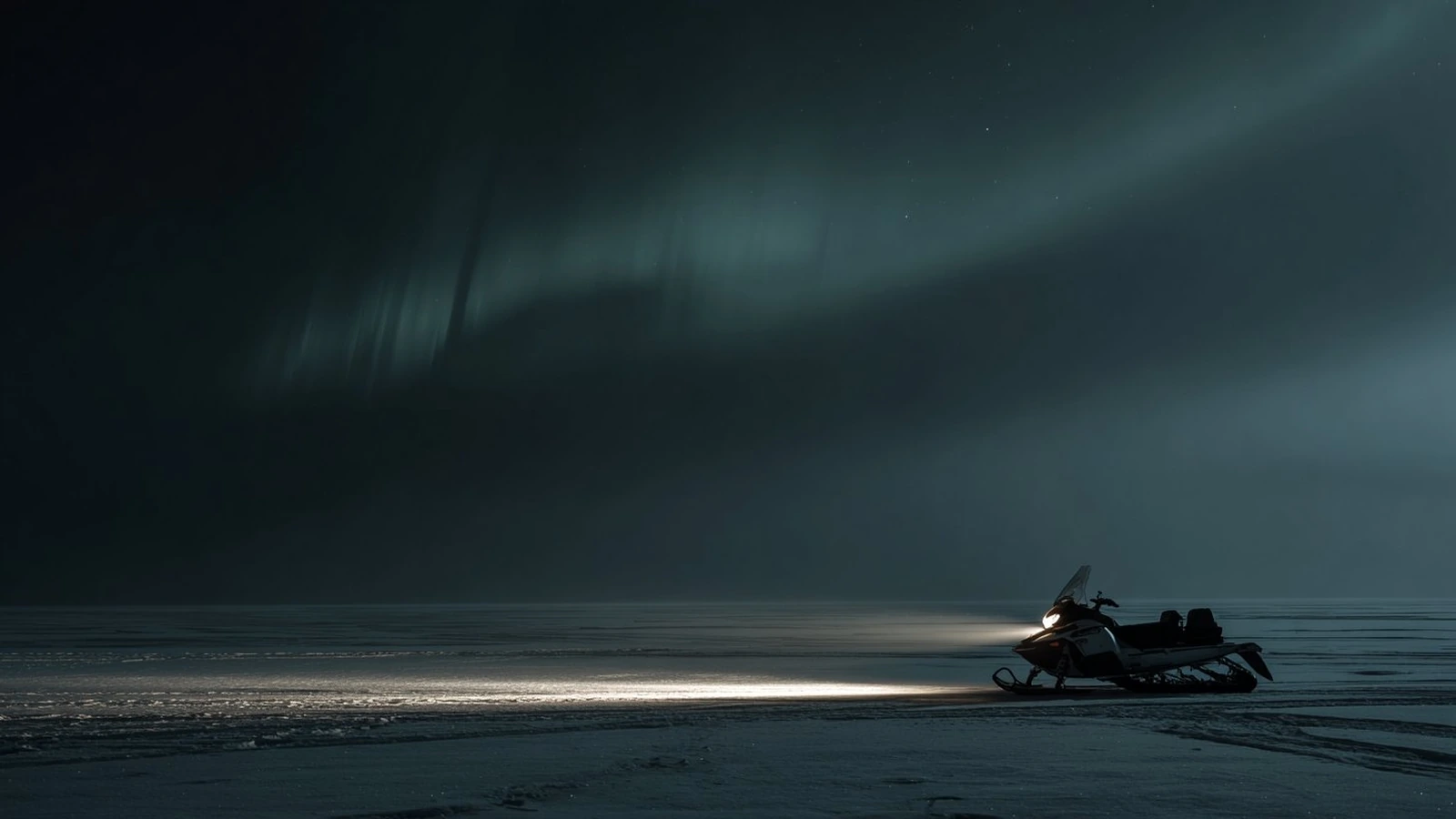 Polaris expedition under the aurora